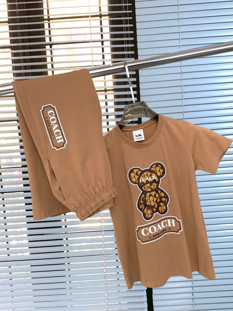 Coach Brown Premium Quality Co-ord Set-thumb-5