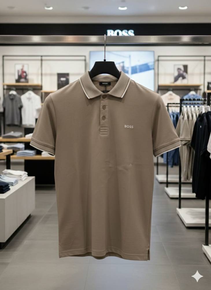 Hugo Boss Brown Premium Quality Tees-3