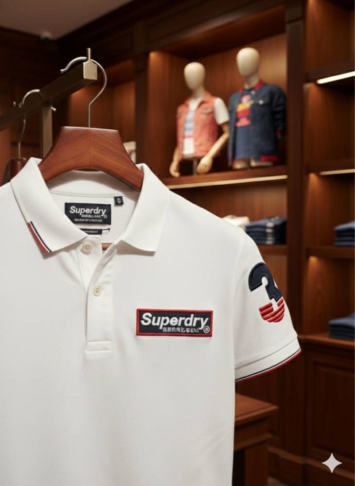 Superdry White Premium Quality Tees-2