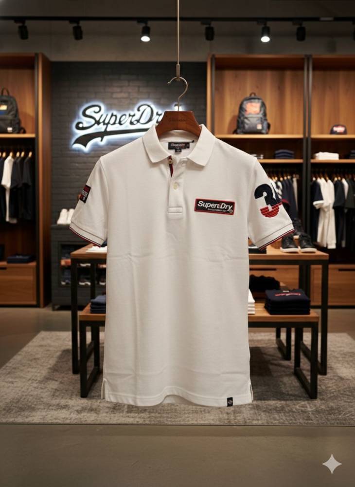Superdry White Premium Quality Tees-3
