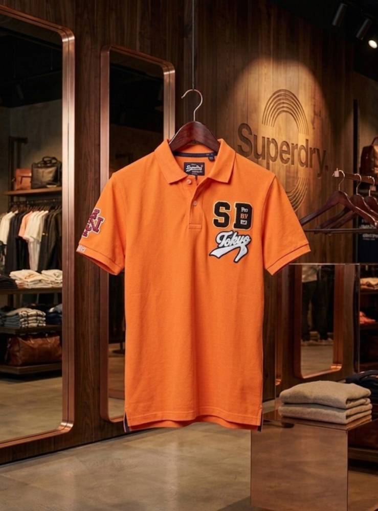 Superdry Orange Premium Quality Tees-3