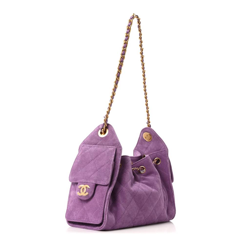 Chanel Maxi Purple Iconic Shoulder Bag-1