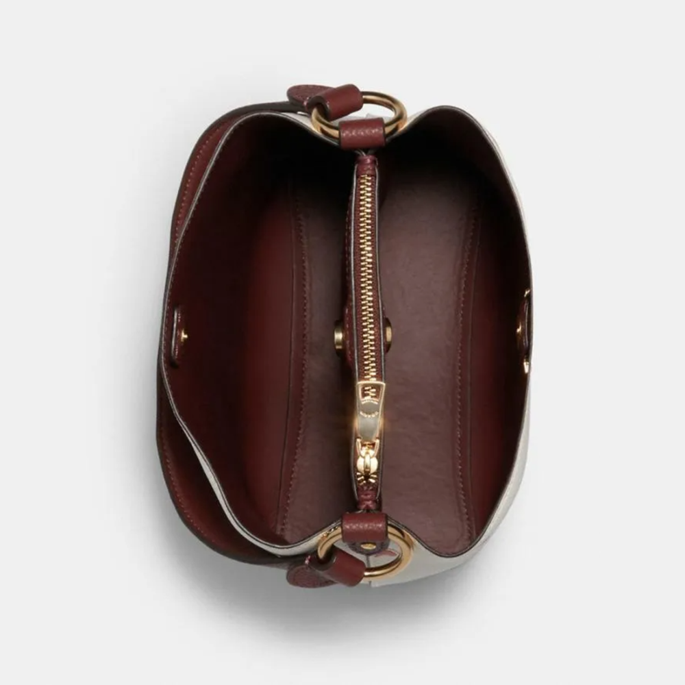 Coach Medium Floral Cream Bucket Shoulder Bag-3