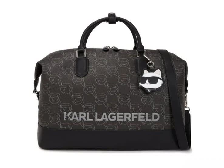 Karl Lagerfeld Black Ikonik Duffle Bag-thumb-0