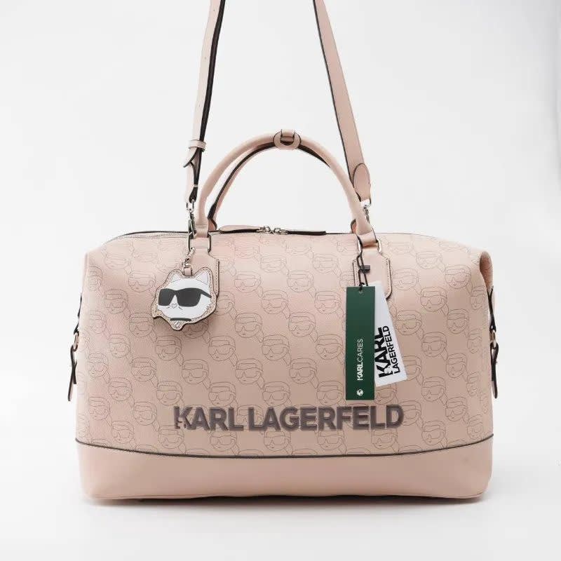 Karl Lagerfeld Brown Ikonik Duffle Bag-thumb-1