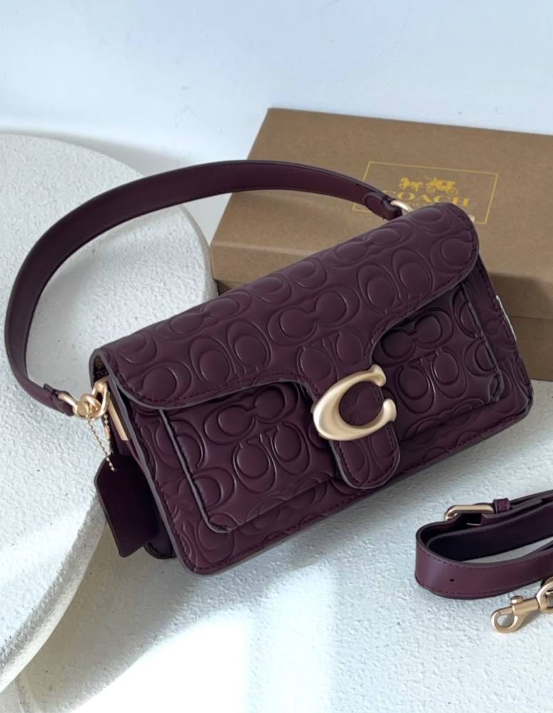 Coach Wine Tabby Shoulder Bag-thumb-0