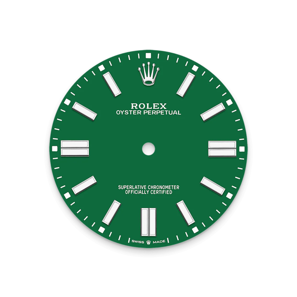 Rolex Oyster Perpetual 41 Oyster, Oystersteel Green Lacquer Dial Watch M124300-0005-1