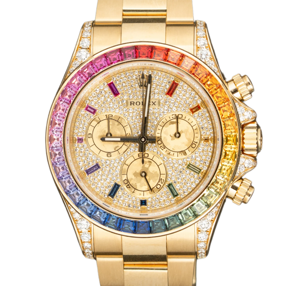 Rolex Daytona 126598RBOW 18k Yellow Gold Diamond Dial Rainbow Pave Dial Watch-1