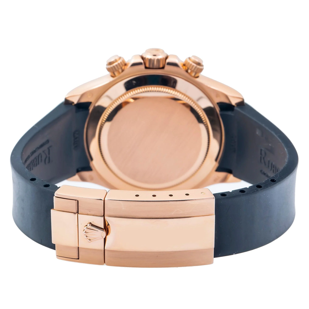 Rolex Cosmograph Daytona 116505 Black Rainbow Hour Diamond Dial Rainbow Gemstone Bezel Black Rubber Strap Watch-1