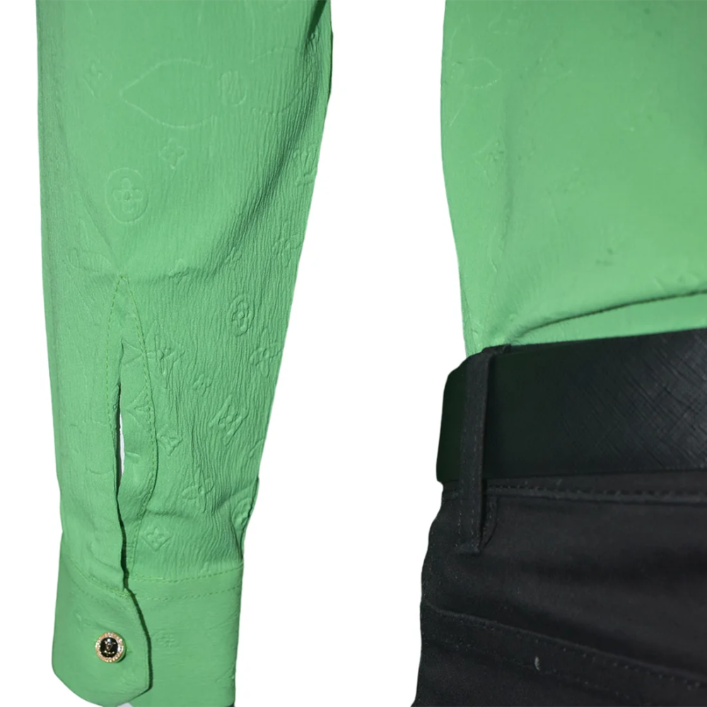 Louis Vuitton Lime Green Premium Quality Shirt-4