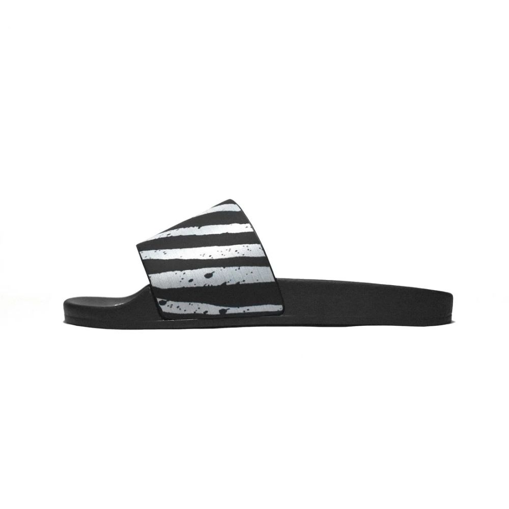 Off-White Black Premium Quality Men's Flip-Flops-1