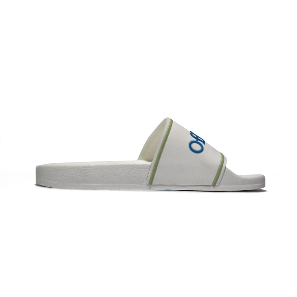 Off-White White Premium Quality Men's Flip-Flops-2