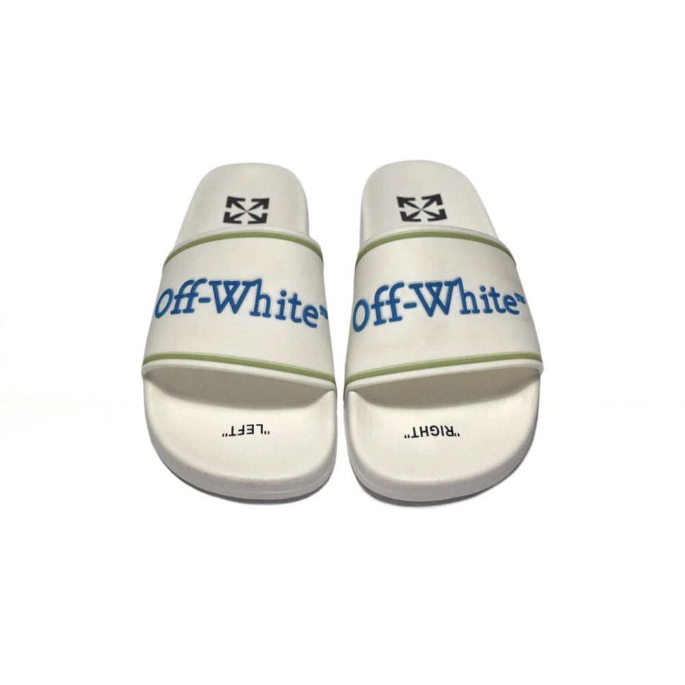 Off-White White Premium Quality Men's Flip-Flops-4