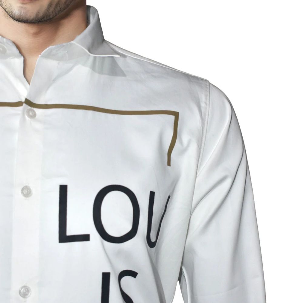 Louis Vuitton White Premium Quality Men's Stylish Shirt-5