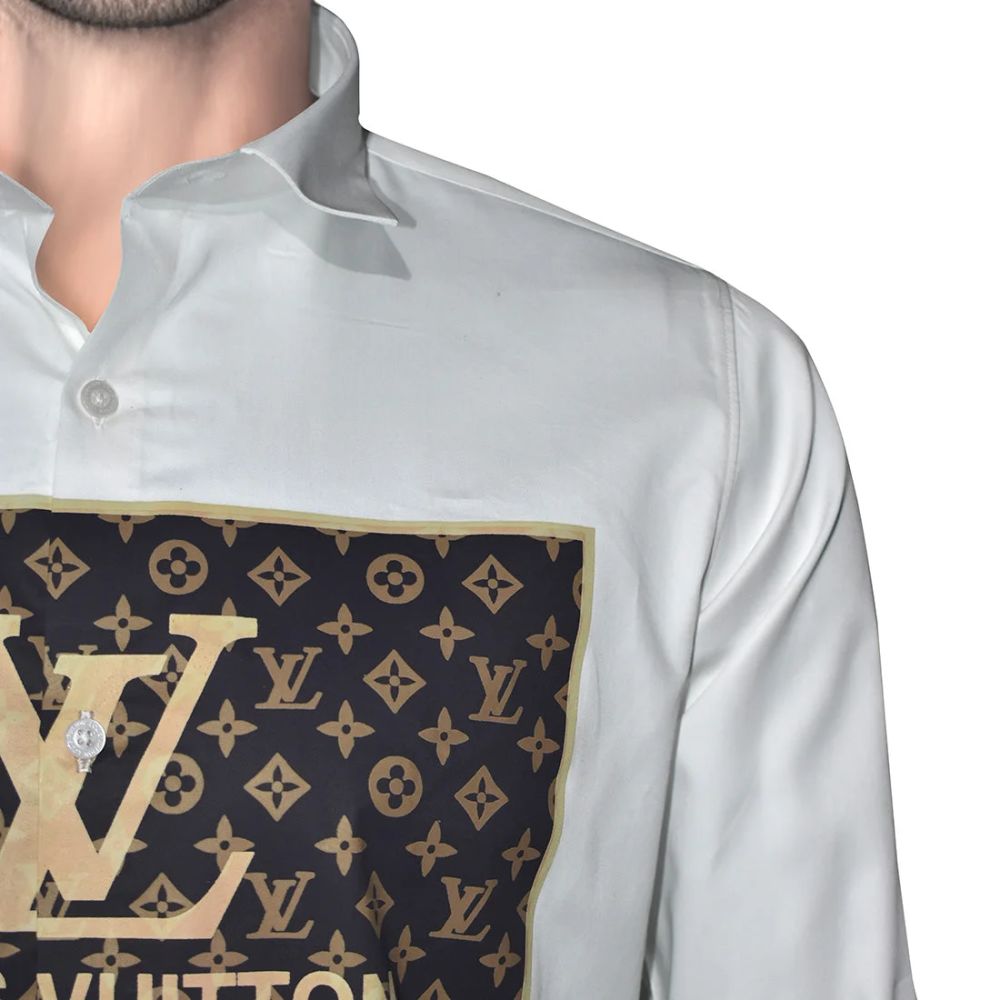 Louis Vuitton White Premium Quality New Designer Men's Casual Shirt-5