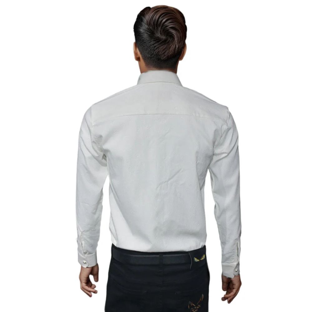 Louis Vuitton White Premium Quality Slim Fit Formal Shirt-1