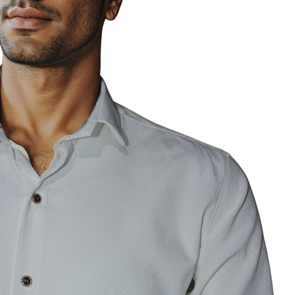 Louis Vuitton White Premium Quality Slim Fit Formal Shirt-3