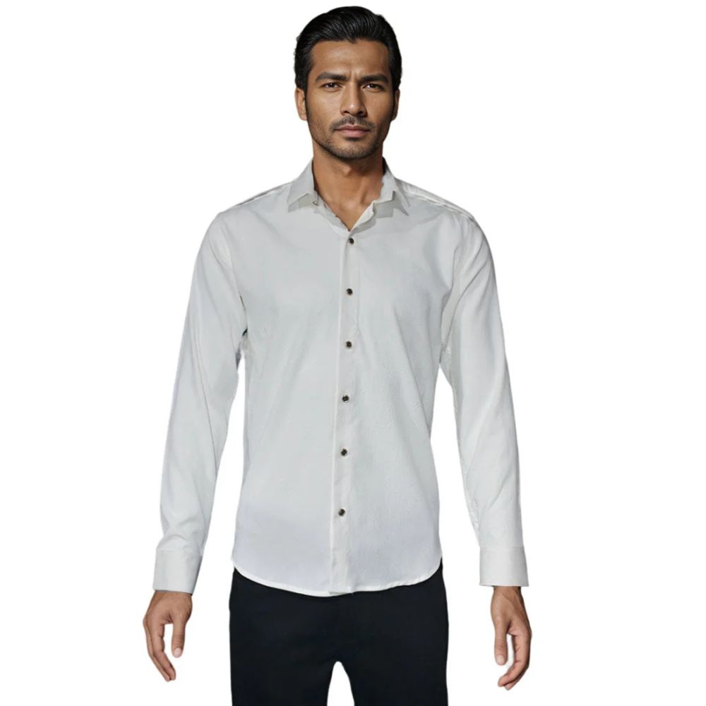 Louis Vuitton White Premium Quality Slim Fit Formal Shirt-4