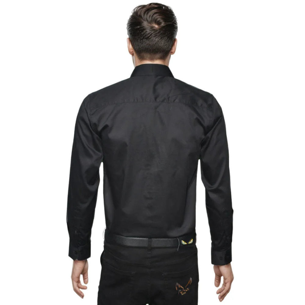 Balmain Black Premium Quality Long Sleeve Shirt-1