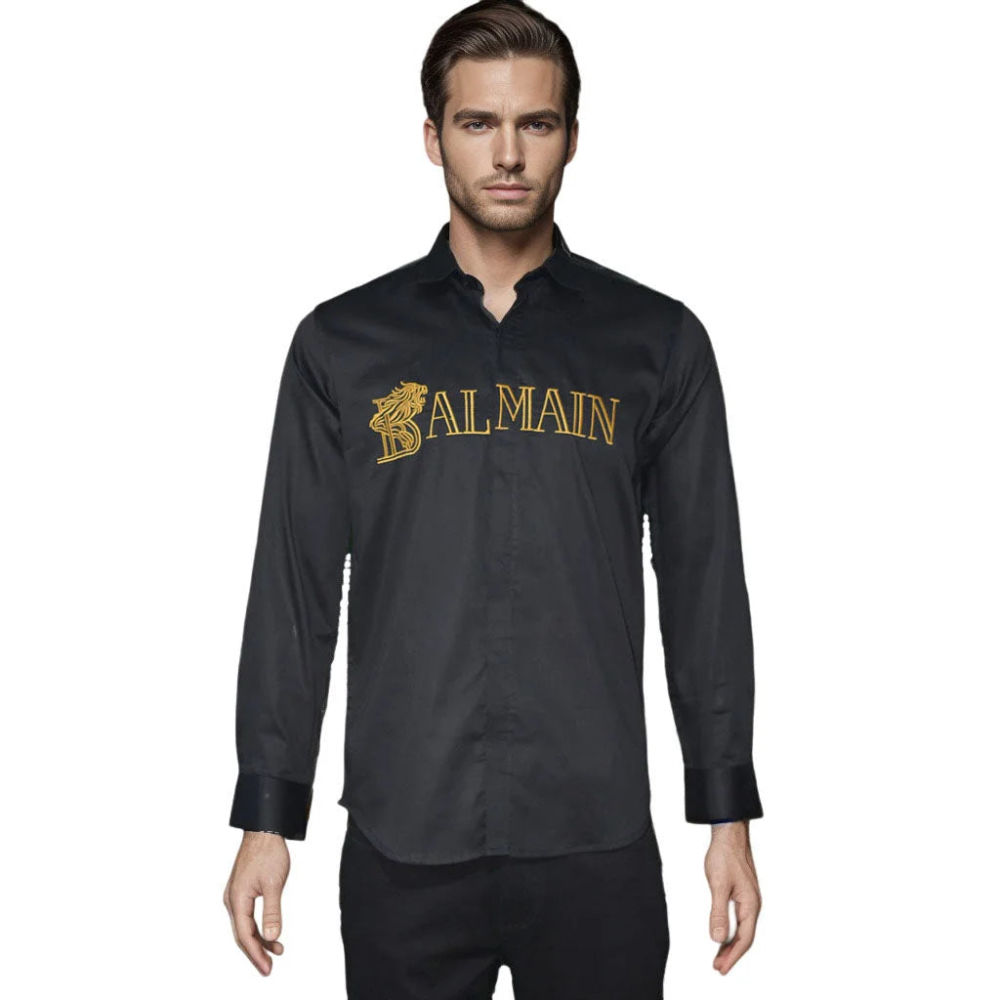 Balmain Black Premium Quality Long Sleeve Shirt-5