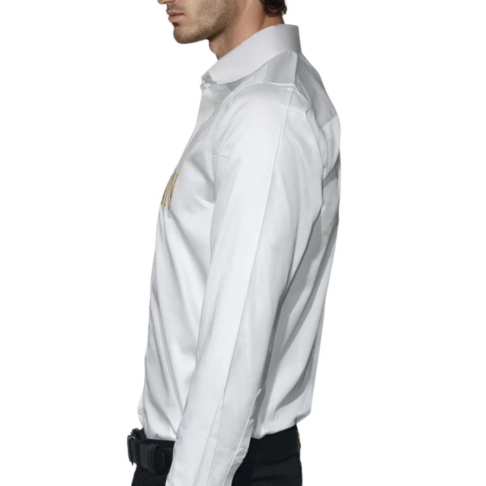 Balmain White Premium Quality Long Sleeve Shirt-3