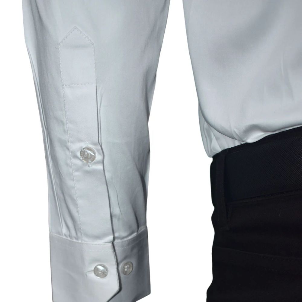 Balmain White Premium Quality Long Sleeve Shirt-5