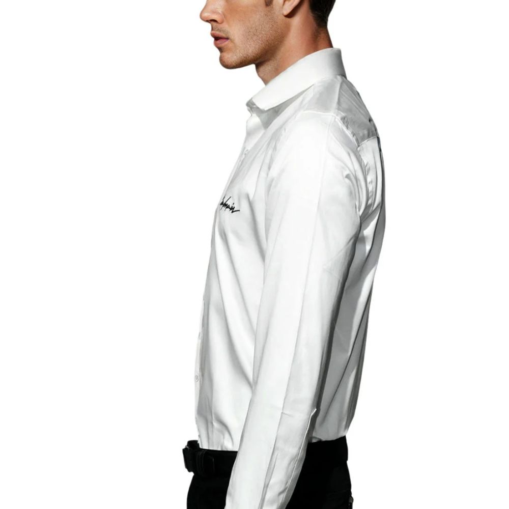 Balmain White Premium Quality Slim Fit Formal Men's Shirt-3