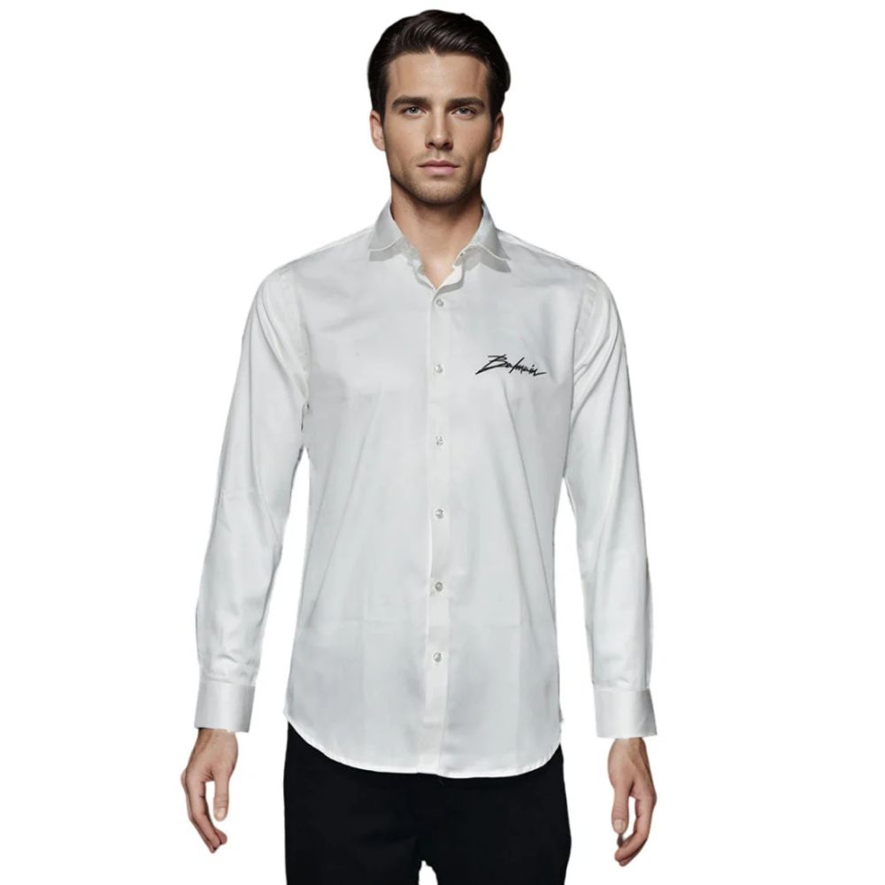 Balmain White Premium Quality Slim Fit Formal Men's Shirt-6