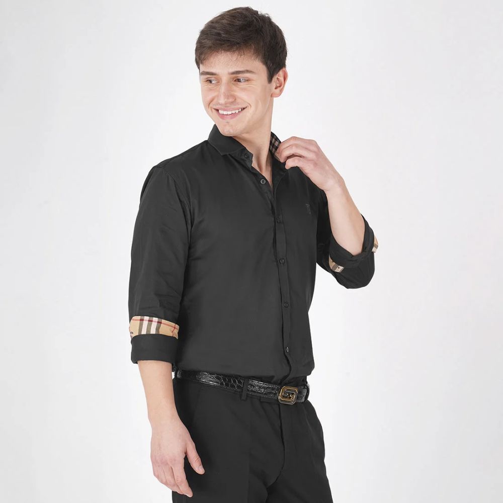 Burberry Black Premium Quality Shirt-thumb-4