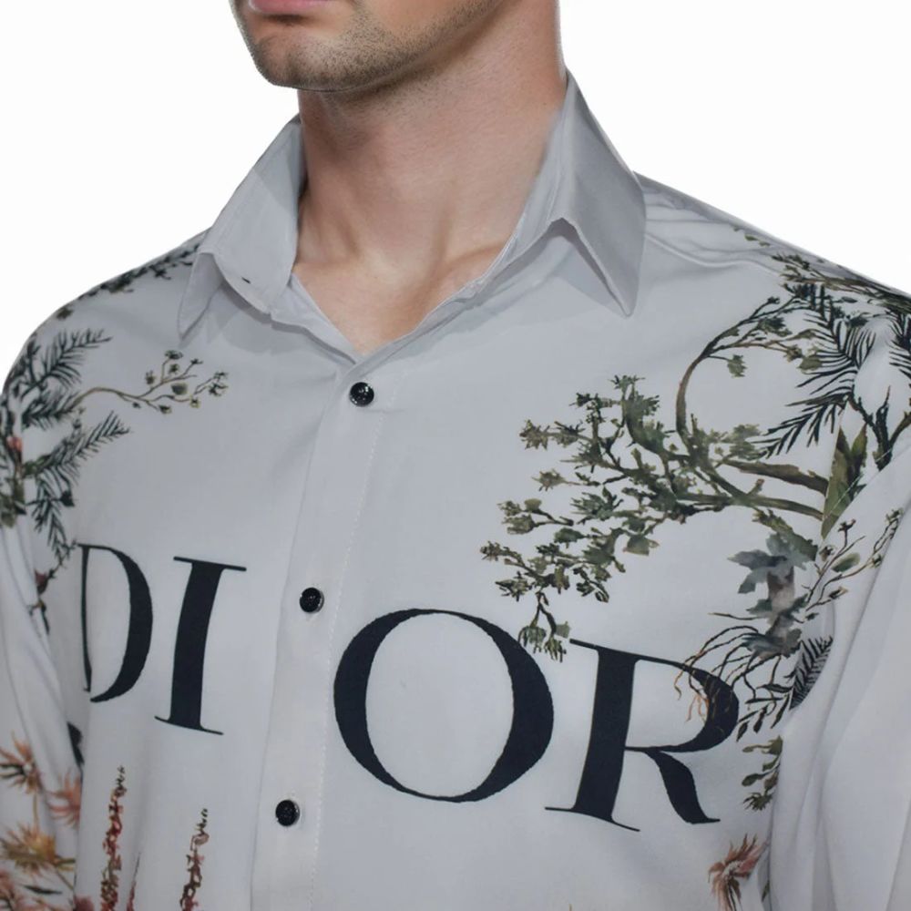 Christian Dior Flower Printed Premium Quality Shirt-2