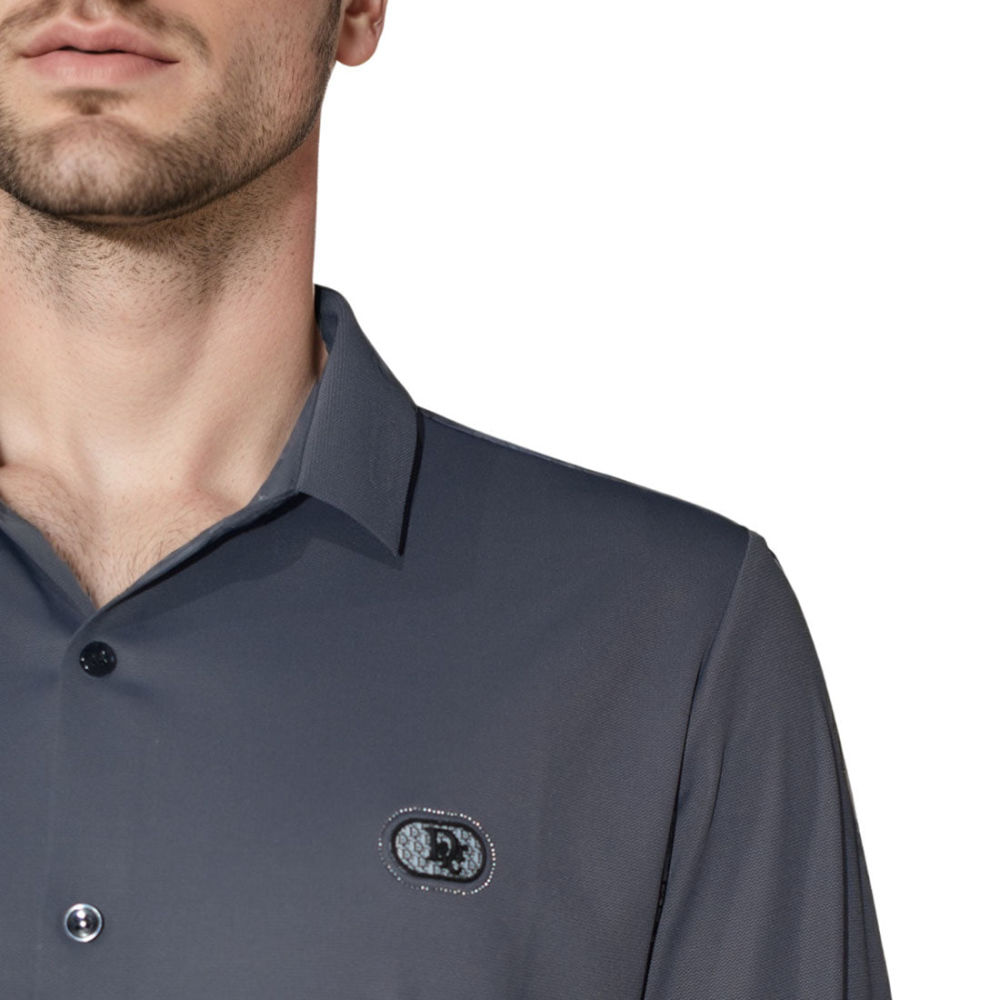 Christian Dior Steel Blue Premium Quality Shirt-5