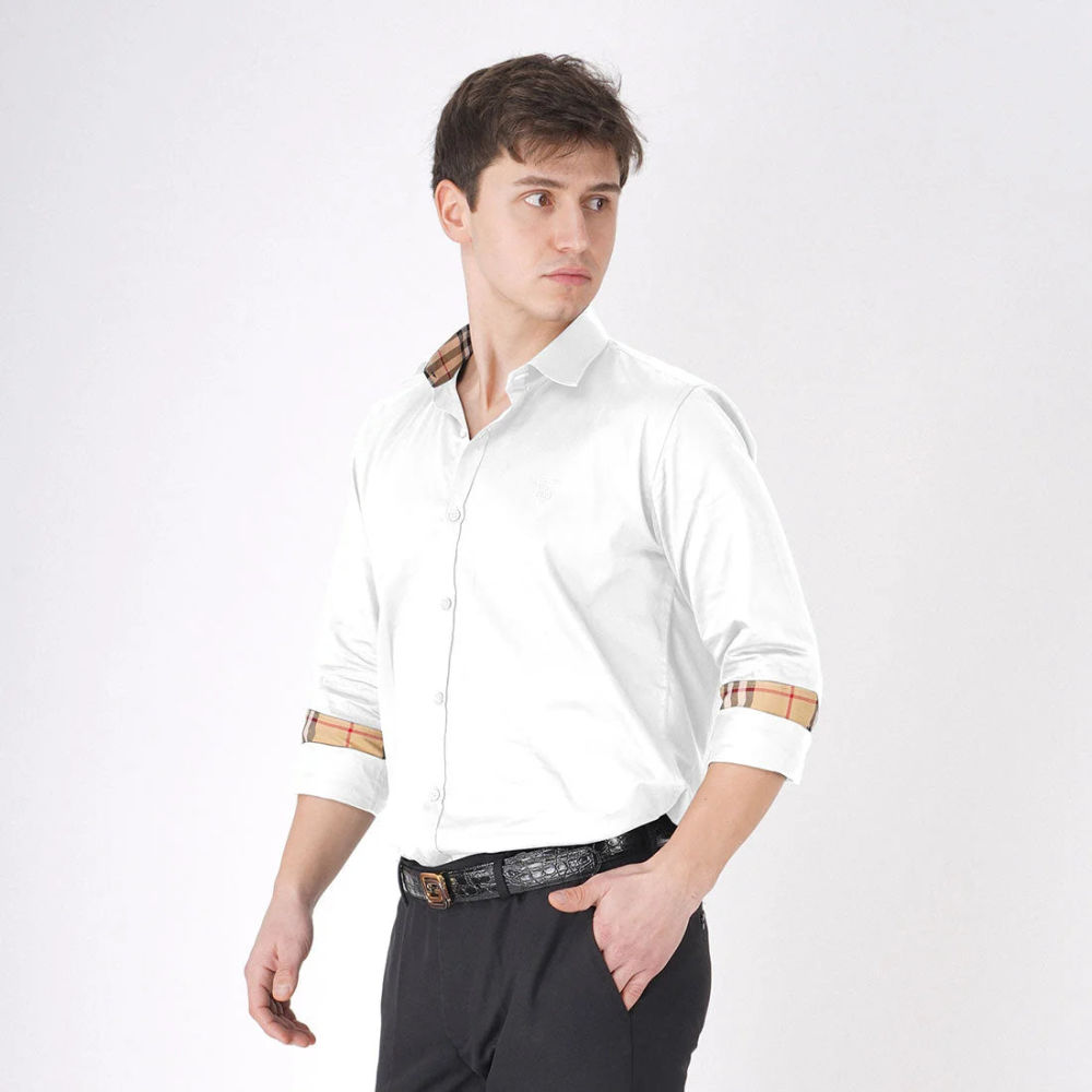 Burberry White Premium Quality Shirt-4