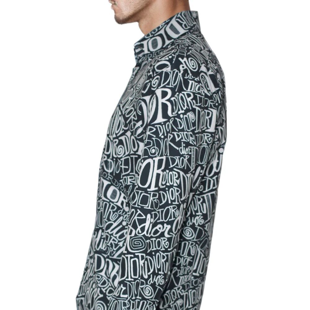 Dior Printed Black Premium Quality Shirt-thumb-3