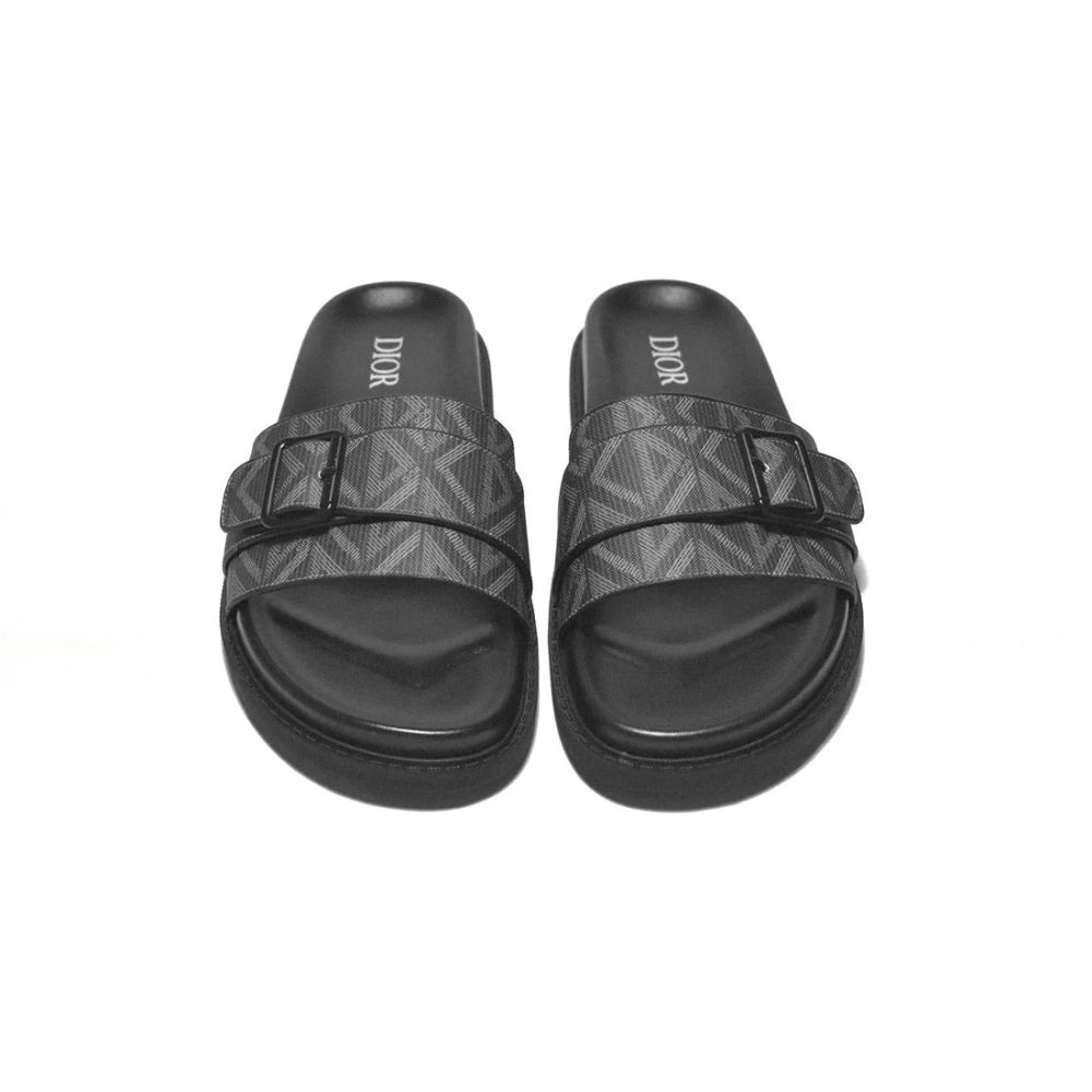 Dior Black Premium Quality Men's Flip-Flops-4