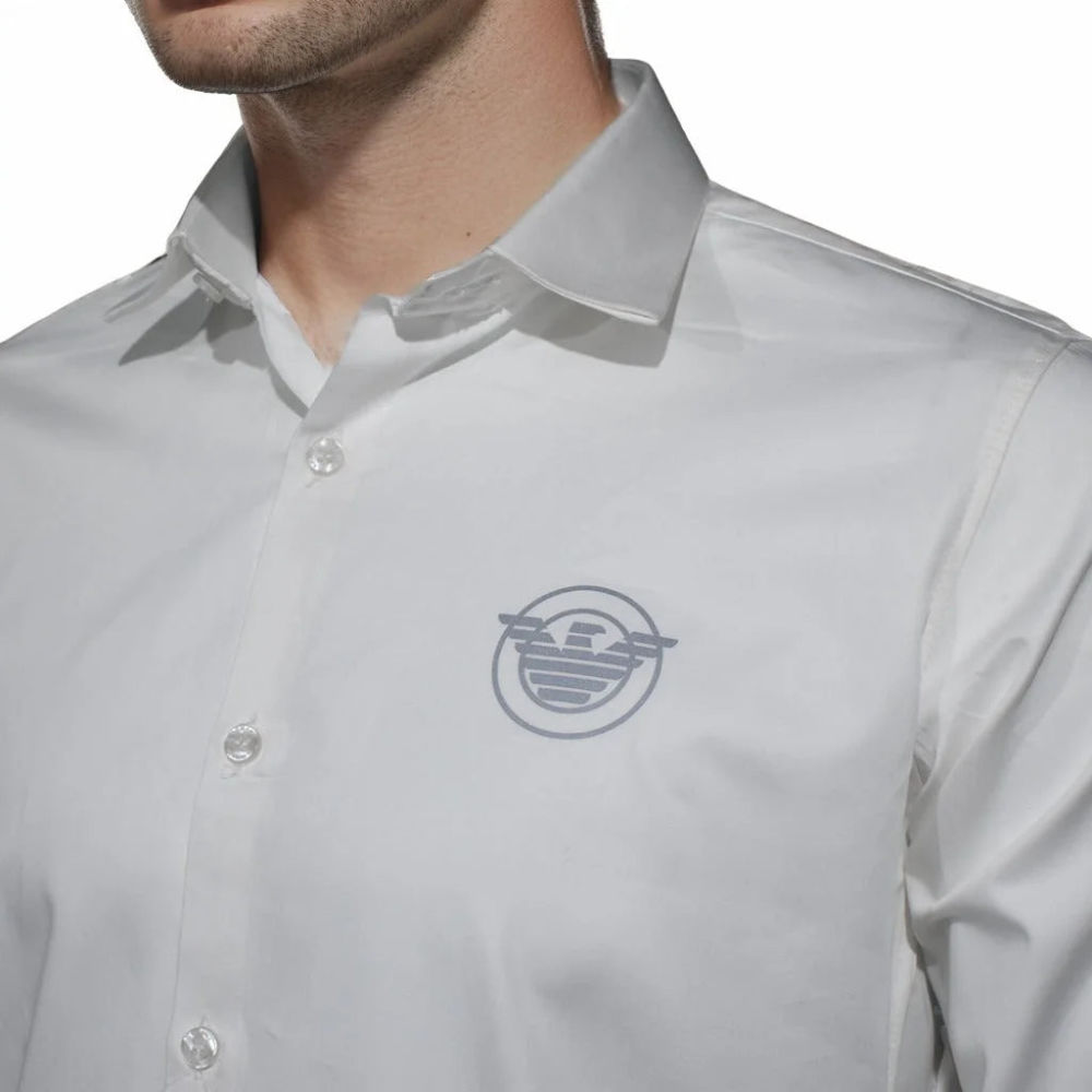 Giorgio Armani White Premium Quality Long Sleeve Shirt-2