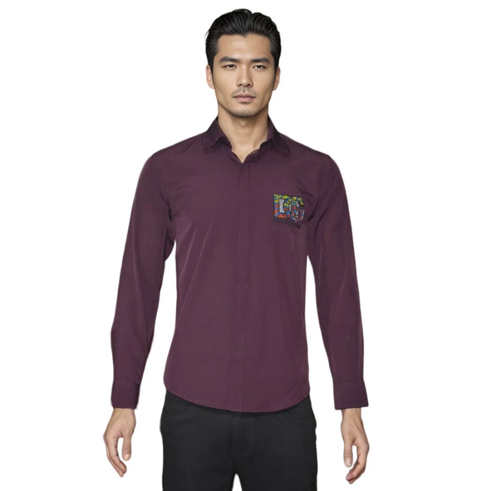 Dolce & Gabbana Wine Premium Quality Designer Shirt-4