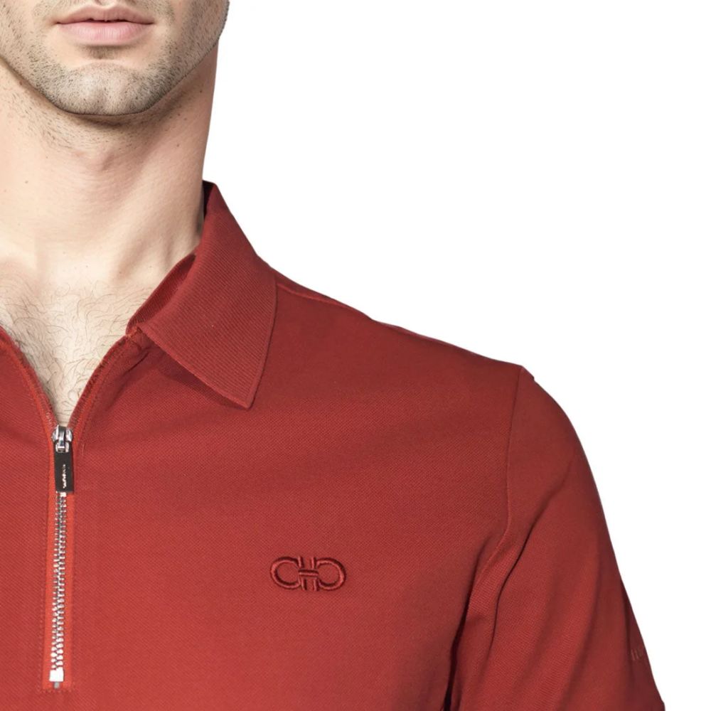 Salvatore Ferragamo Embroidered logo Red Premium T-shirt-4