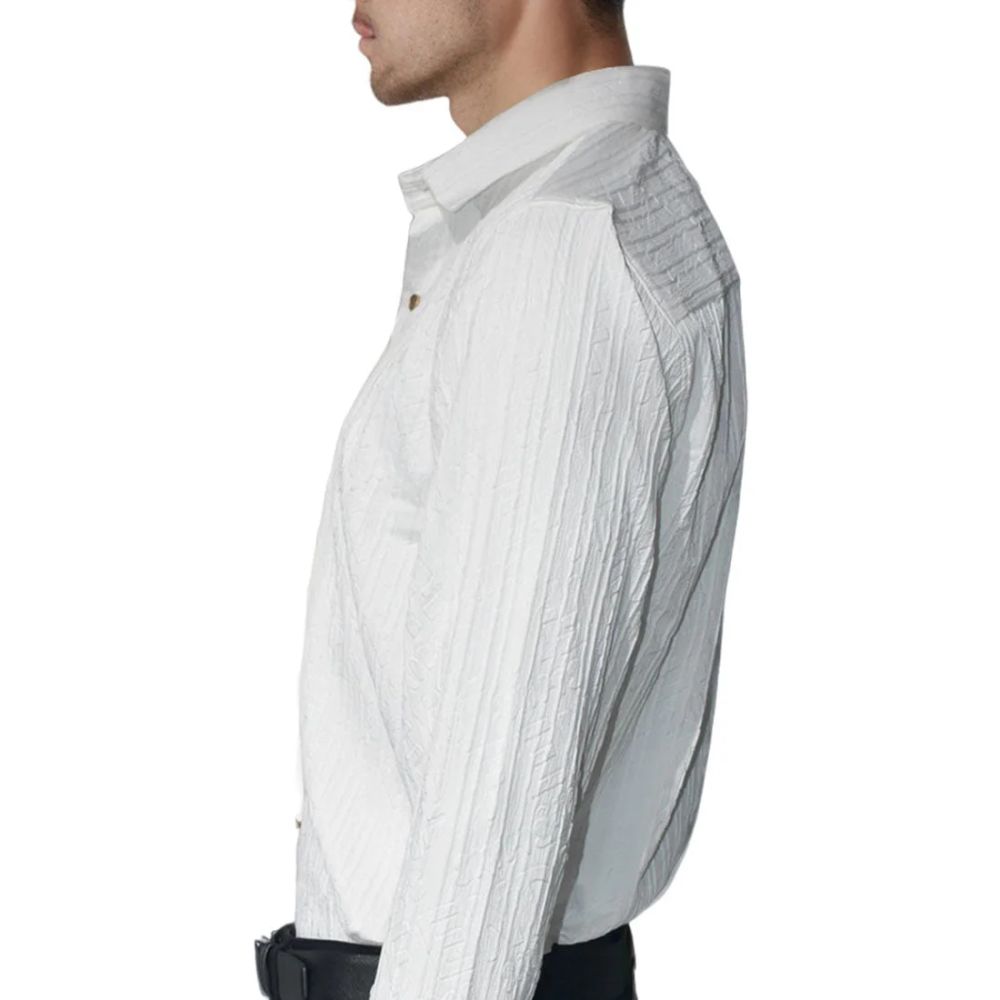 Fendi White Premium Quality Long Sleeve Designer Shirt-2