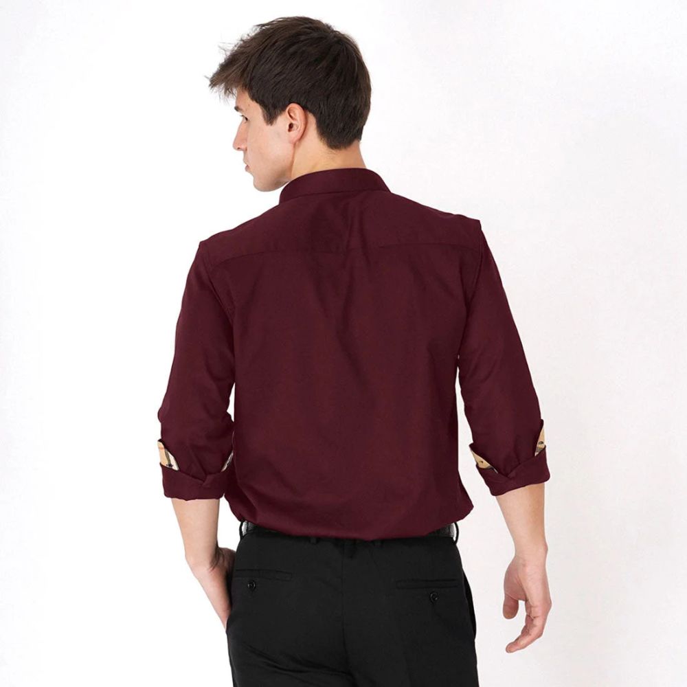 Burberry Wine Premium Quality Shirt-thumb-1