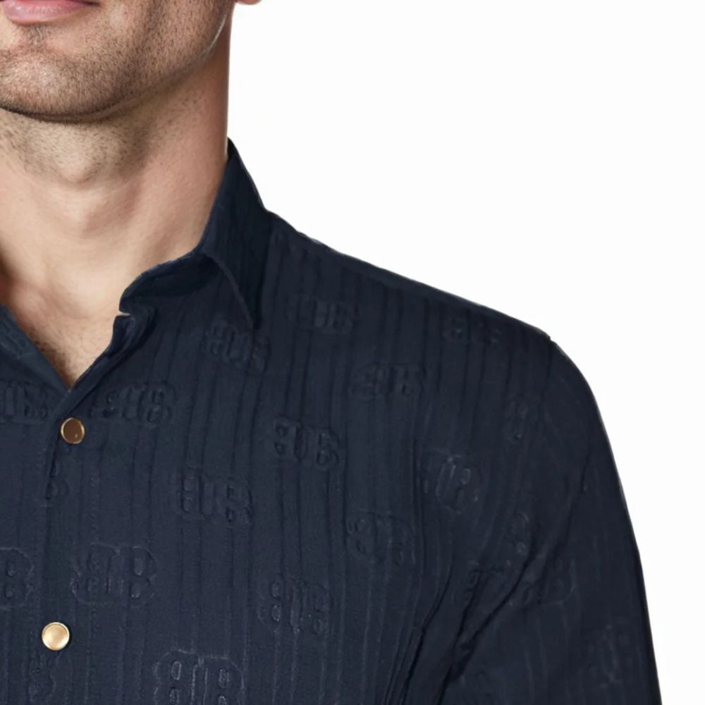 Balenciaga Blue Premium Quality Designer Shirt-4