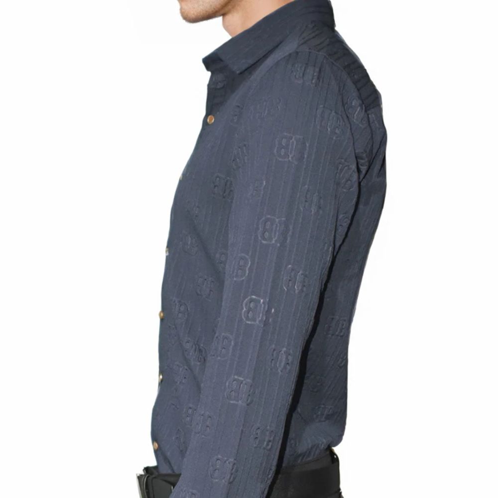 Balenciaga Blue Premium Quality Designer Shirt-2