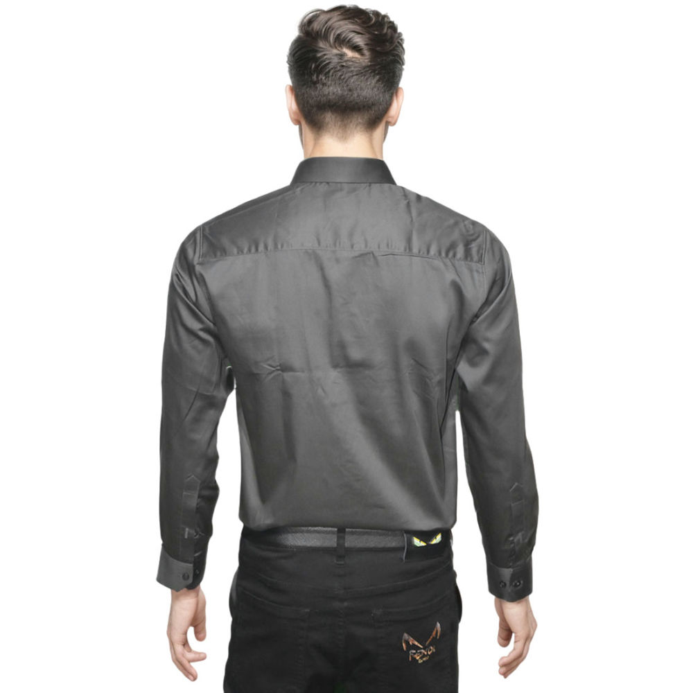 Emporio Armani Grey Premium Logo Print Shirt-1