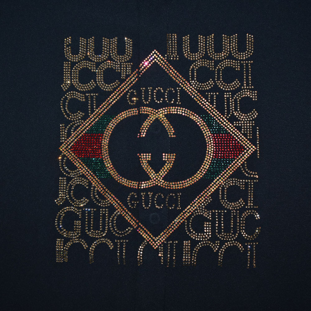 Gucci Black Glitter Stone Shirt-3