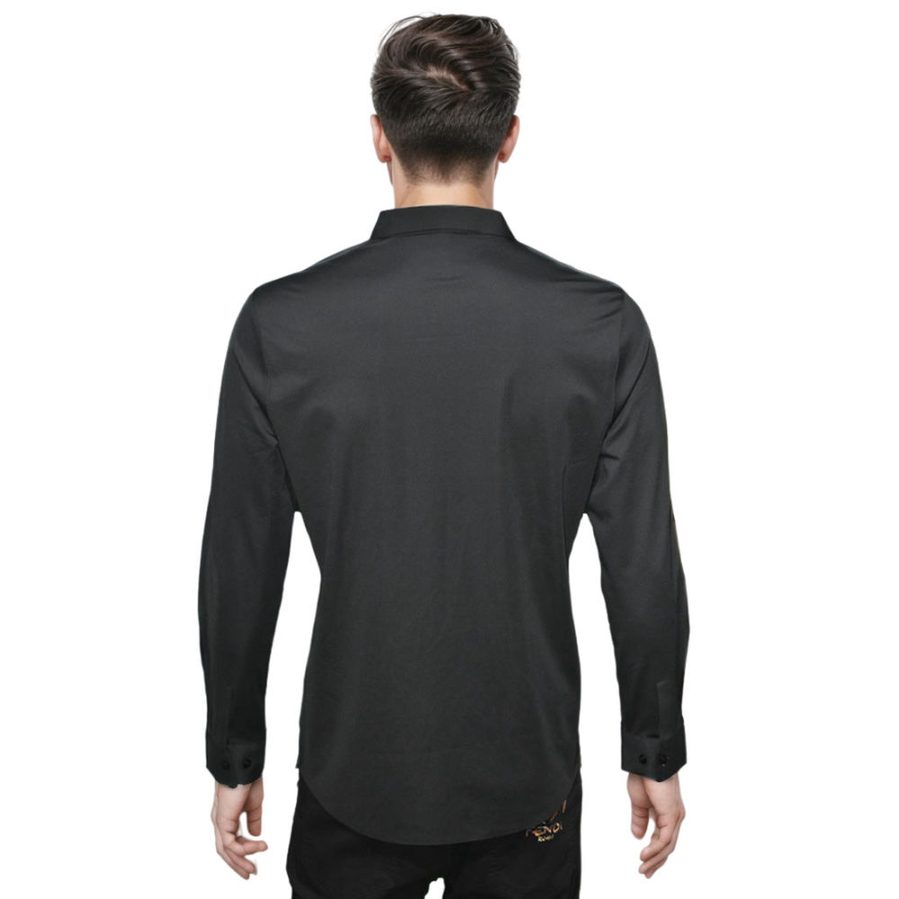 Burberry Black Premium Quality Long Sleeve Shirt-1