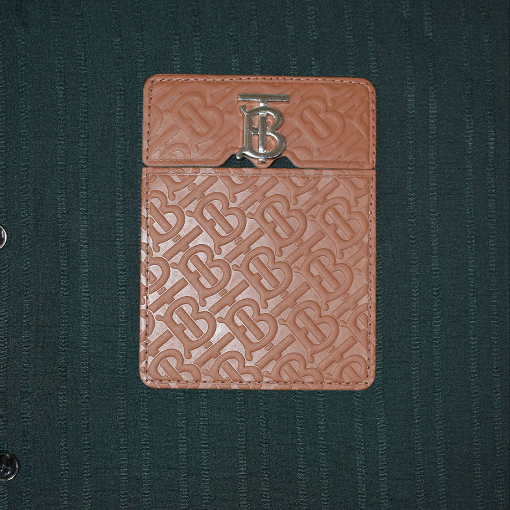 Burberry Embossed Pocket Logo Green Premium Quality Shirt-4