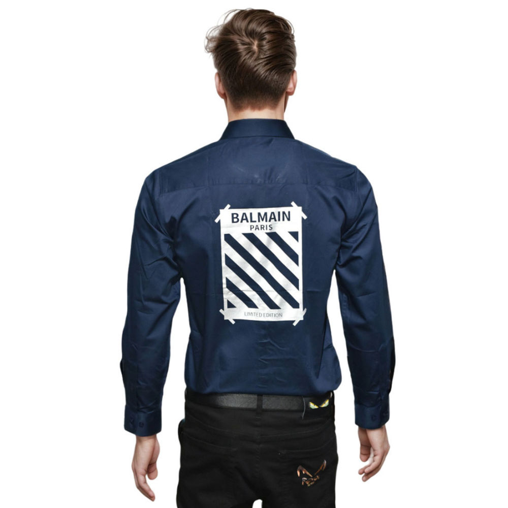 Balmain Blue Premium Quality Shirt-1