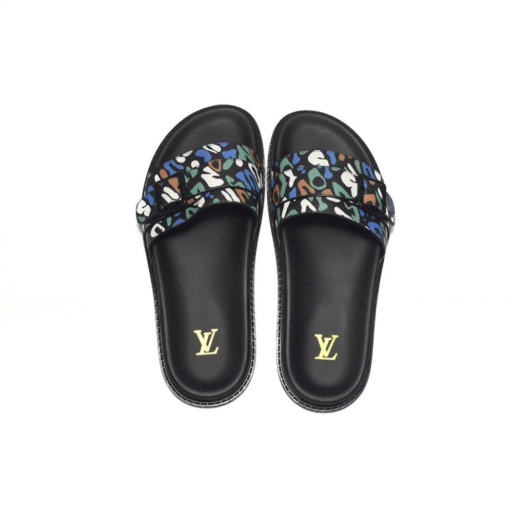 Louis Vuitton Black Premium Quality Men's Flip-flops-3