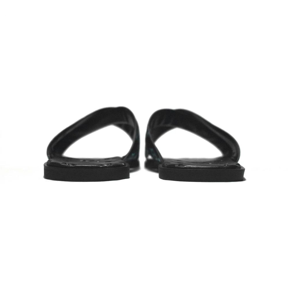 Louis Vuitton Black & Blue Premium Quality Men's Flip-flops-4