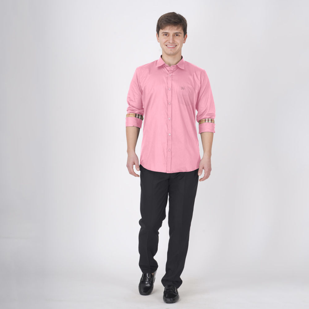 Burberry Pink Premium Quality Shirt-4