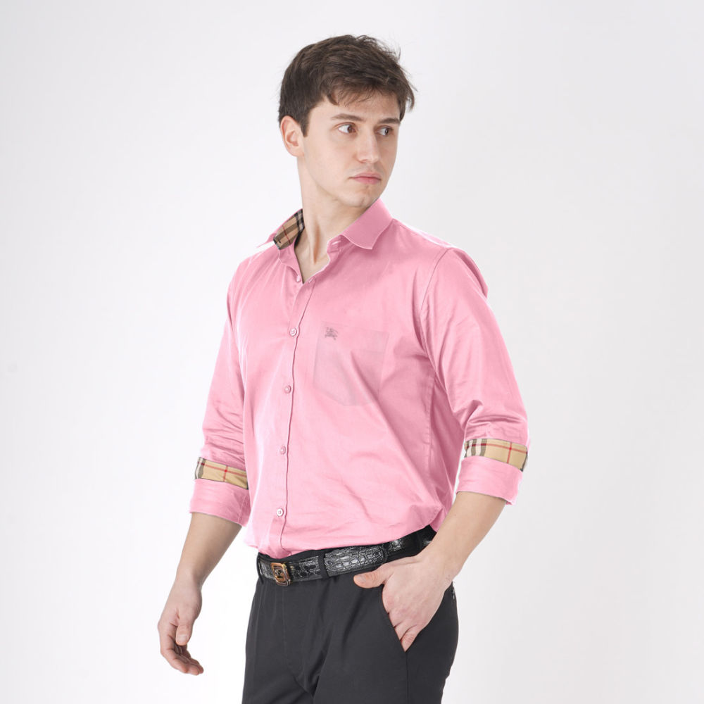 Burberry Pink Premium Quality Shirt-3